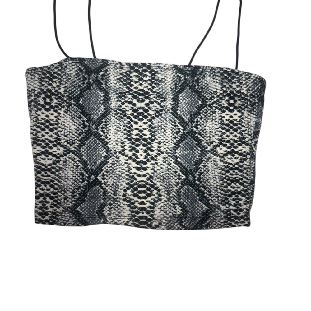 SHEIN Black and Gray Snake Print Tank Top